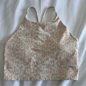 Old Navy Active Longline Pastel Snakeskin Sports Bra Womens Large